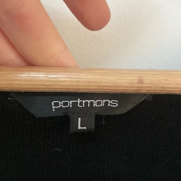 Portmans - Black Frill Sleeved Top - Size Large - Picture 3 of 6